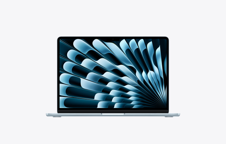 مک بوک ایر 15 اینچ M4 حجم 512GB SSD با رم 24GB آبی آسمانی MDVD4